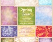 Spring Fever Collection of Pastel toned Digital Background Backdrop Overlays BOKEH Photoshop Scrapbook Instant Download