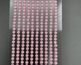 500 Pink AB Self Adhesive Mini Pearls: 3mm Embellishments