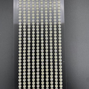 500 mini perlas autoadhesivas de 3 mm, hermosas tiras adhesivas pequeñas y redondas de color marfil AB para pegar como adorno