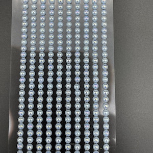 500 mini perlas autoadhesivas de 3 mm, hermosas tiras adhesivas pequeñas redondas de perlas azules AB para pegar como adorno