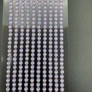500 mini zelfklevende parels 3 mm mooie kleine ronde AB lila parel zelfklevende strips versiering;