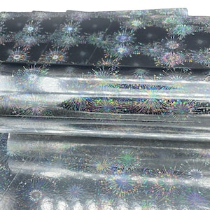 5 Blatt Silber A4 Premium Holographische Feuerwerk Karte Einseitig 220gsm/80lb Cover