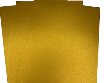 Antique Gold Pearlescent Papier A4 20 Blatt | Doppelseitig schimmernde Karte für Hochzeitseinladungen, Kartenherstellung & Kunsthandwerk 120gsm