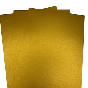 20 fogli di carta decorativa A4 in oro reale antico perlescente, 120 g/m², fronte/retro