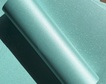 Sea Blue Iridescent Sparkle Cardstock: 300gsm A4 Craft Card (10 Sheets)