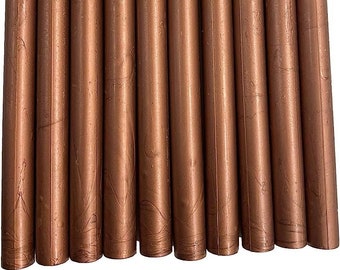 10pcs marron bordeaux miroitant pistolet à colle bâtons de cire à cacheter pour l'estampage de sceau de cire