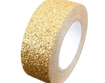 Gold Glitter Sparkle Washi Tape  Quality Masking Tape  Crafts Eco Friendly Bullet Journal