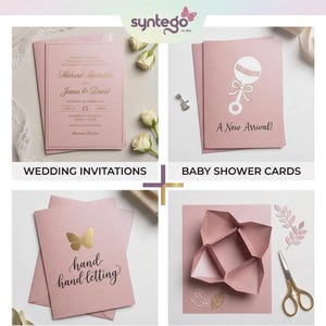 10 x A4 Card Petals Pink Pearlescent Shimmer 290gsm / 110lb Cover Card Making Invitations image 7