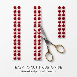 Burgundy Pearl Stickers: Round Adhesive Embellishments (6mm, 200 pcs) image 7