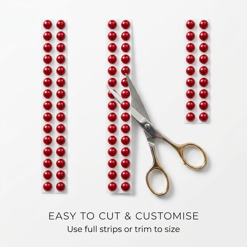 Burgundy Pearl Stickers: Round Adhesive Embellishments (6mm, 200 pcs) image 7