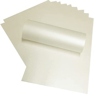 10 Sheets 12" x 12" Quarzo Pearlescent Scrapbook Card 290gsm Decorative Double Sided