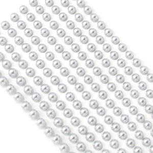 200 perlas autoadhesivas de 6 mm, hermosas perlas pequeñas redondas de color PLATA, para pegar como adorno adhesivo