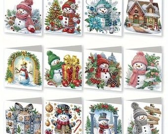 Weihnachten DIY Diamant Schlüsselanhänger Set – 9 Stück 5D Strass Malerei Für Festtagsdeko