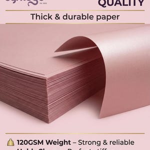 10 x A4 Card Petals Pink Pearlescent Shimmer 290gsm / 110lb Cover Card Making Invitations image 8