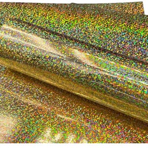Holographic Confetti Cardstock: Gold A4, 240gsm - 5 Sheets image 1
