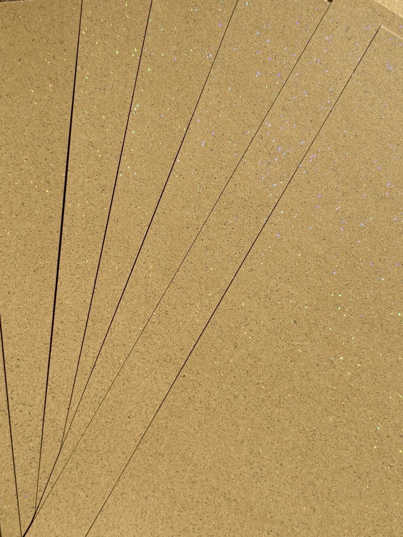 10 Sheets A4 Card Harvest Gold Iridescent Sparkle Card Quality 300gsm / 110lb Cover Crafts image 7