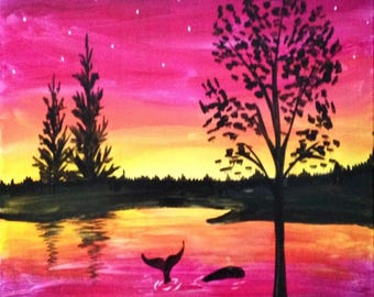 5D DIY Mystical Night Sky Diamond Painting Kit  Rhinestone Canvas 30cm x 40cm