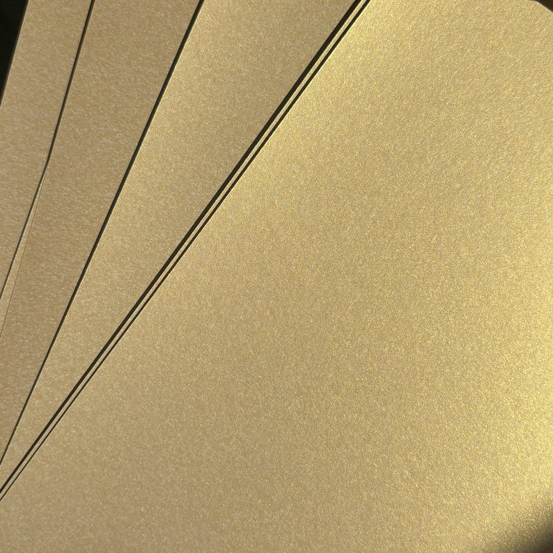 Gold Pearlescent Scrapbook Paper 12x12 10 Sheets | Double Sided Shimmer Cardstock for Scrapbooking, Card Making & Crafts image 2