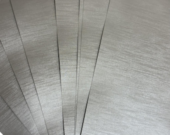 A4 Premium Imitlin Metallic Silver Silk Pearlescent Shimmer Paper: 130gsm -20 Sheets