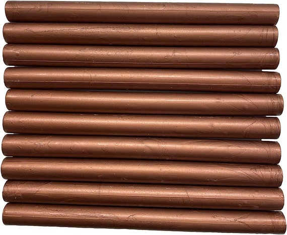 Syntego 10pcs Light Copper Shimmer Glue Gun Sealing Wax Sticks For Wax Seal Stamping