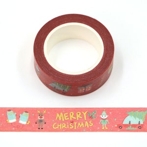 Frohe Weihnachten Washi Tape Dekoratives Masking Tape 15mm x 10 Meter Bullet Journal