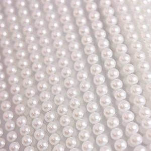 200 selbstklebende Perlen 6mm Schöne kleine runde weiße Perle zum Aufkleben auf Verzierung