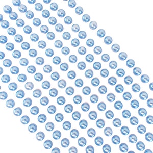 500 Mini selbstklebende Perlen 3mm Schöne kleine runde blaue Perle Stick On Klebestreifen Verschönerung