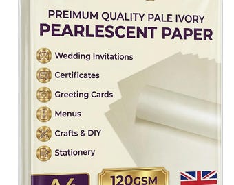 Pale Ivory Pearlescent Shimmer Paper A4 (10 Sheets)