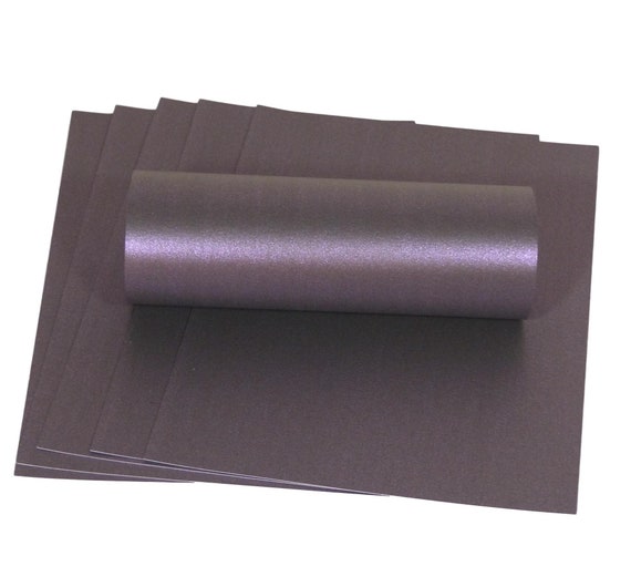 Violet Pearlescent Cardstock: A4 Shimmer Paper, 300gsm (10 Sheets)