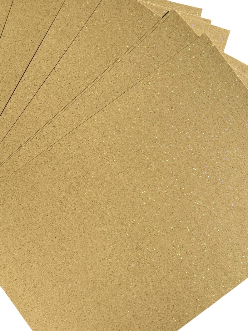 10 Sheets A4 Card Harvest Gold Iridescent Sparkle Card Quality 300gsm / 110lb Cover Crafts image 3