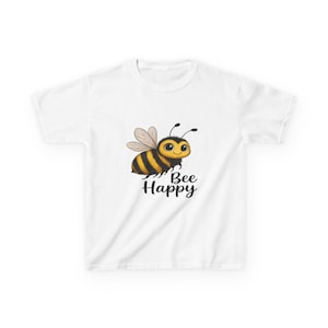 Camiseta infantil "Abeja Feliz", divertida camiseta de abeja para niños, regalo de cumpleaños para niños.