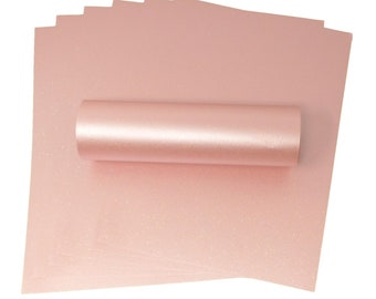 Papier cartonné rose rose irisé scintillant : carte créative A4 300 g (10 feuilles)