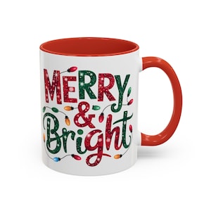 Christmas Coffee Mug: Festive Holiday Drinkware - Merry & Bright Gift
