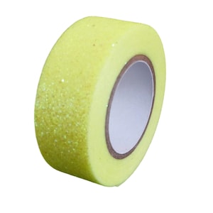 Citroengeel Glitter Sparkle Washi Tape Kwaliteit Afplakband Ambachten Milieuvriendelijk Bullet Journal