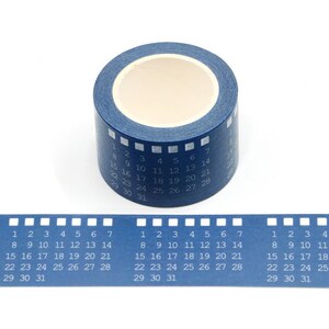 Washi-tape kalender voor Bullet Journals Washi Bullet Journal van 30 mm x 10 meter