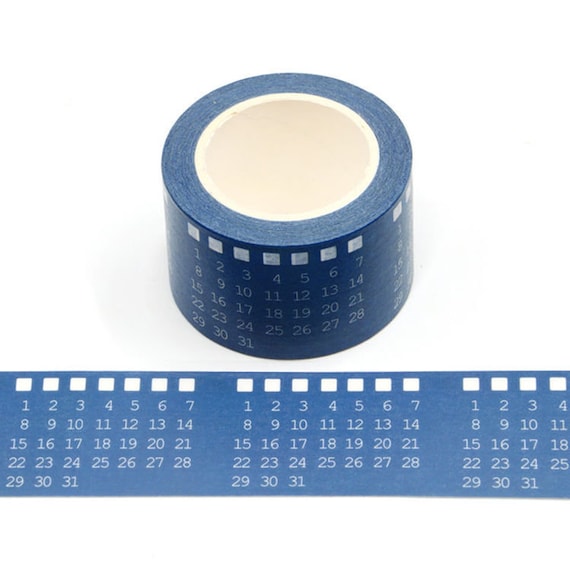 Calendar Washi Tape For Bullet Journals Washi  30mm x 10 Meters Bullet Journal