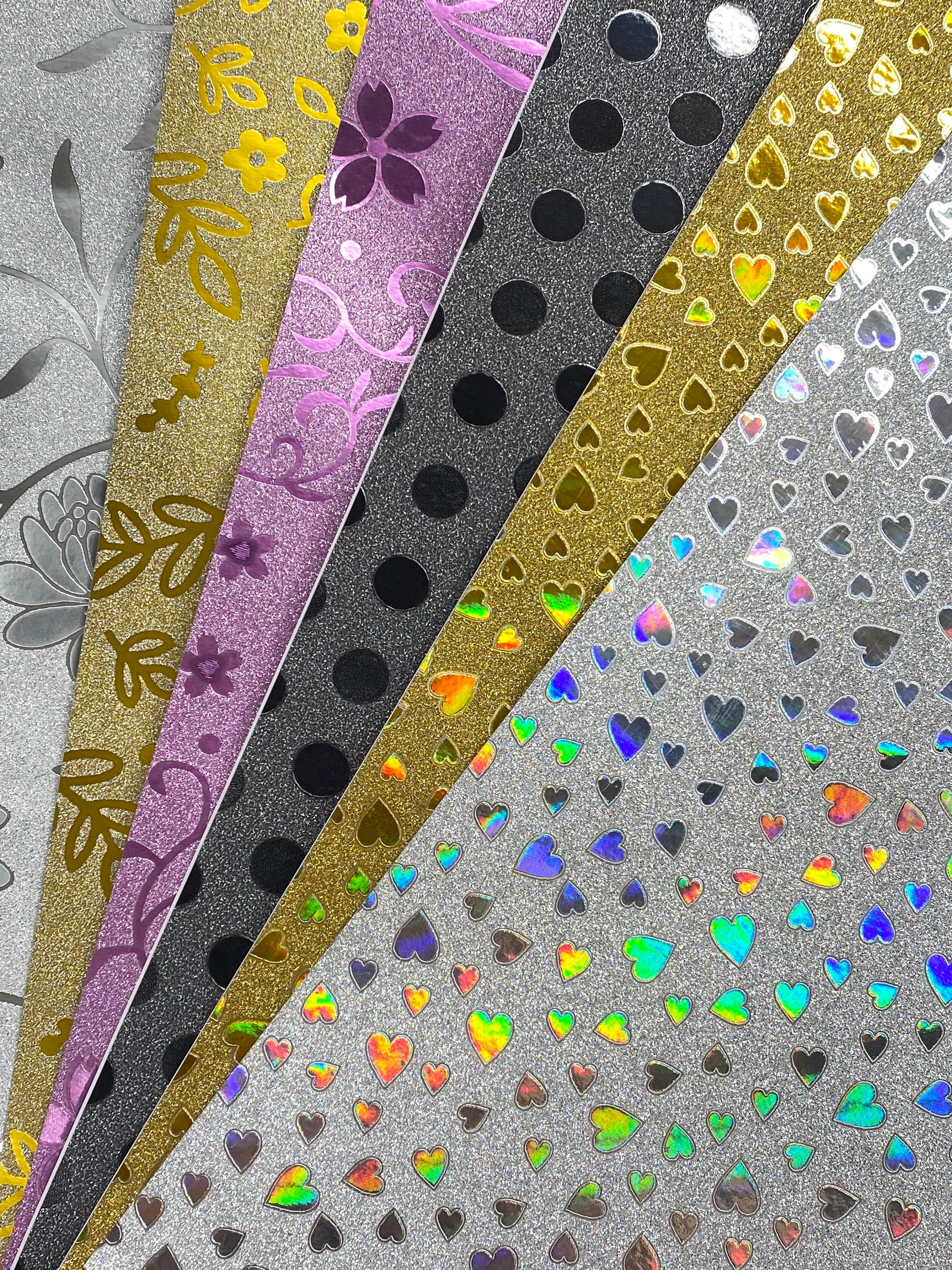 A4 dc fix Self-adhesive Vinyl Sheets Craft Pack - GLITTER SILVER