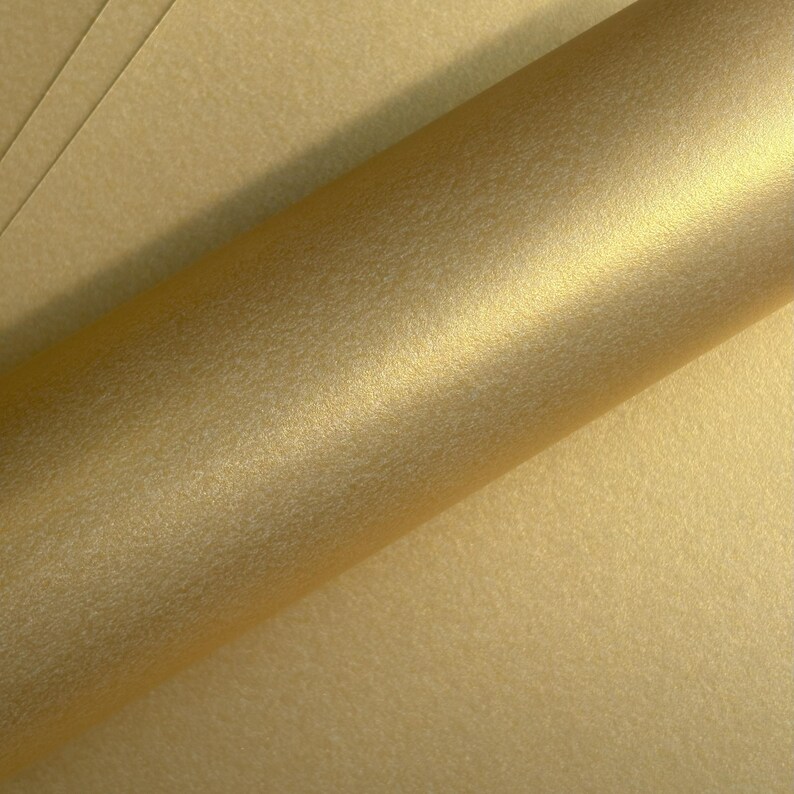Gold Pearlescent Scrapbook Paper 12x12 10 Sheets | Double Sided Shimmer Cardstock for Scrapbooking, Card Making & Crafts image 4