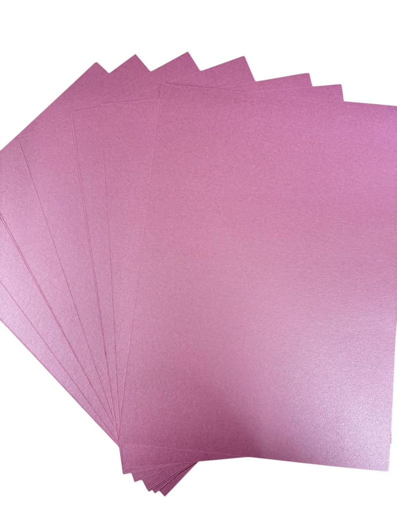 A4 Card, Rose Mauve Pearlescent Shimmer Cardstock | Double-Sided 300Gsm | Pack Of 10, 210×297Mm image 4