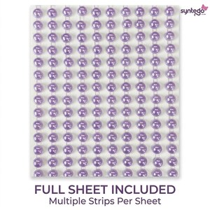 200 Lilac Purple Pearl Beads: 6mm Self Adhesive Embellishments image 4