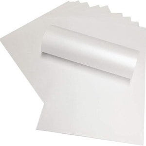 10 tarjetas A4 con brillo perlado blanco escarchado de 290 g/m² (110 lb) para hacer invitaciones