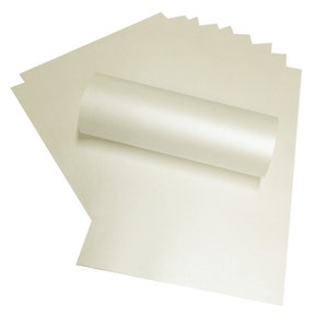 10 fogli 30,5 x 30,5 cm, avorio pallido, quarzo, perlescente, carta decorativa per album, 120 g/m², fronte/retro