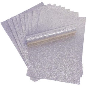 A4 Silber Glitzerpapier Sparkly Soft Touch Nicht Schuppen dick 150gsm / 100lb Textpapier Packung mit 10 Blatt