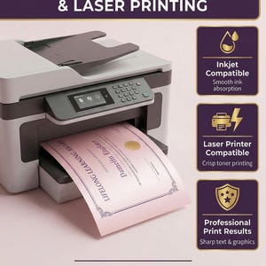 10 x A4 Card Petals Pink Pearlescent Shimmer 290gsm / 110lb Cover Card Making Invitations image 5