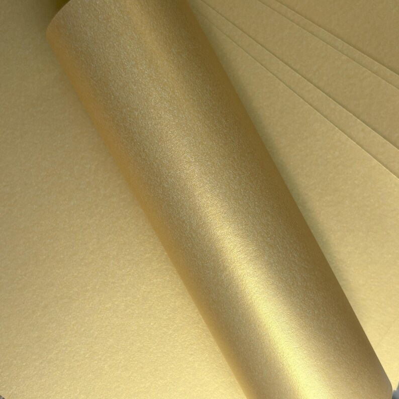 Gold Pearlescent Scrapbook Paper 12x12 10 Sheets | Double Sided Shimmer Cardstock for Scrapbooking, Card Making & Crafts image 6