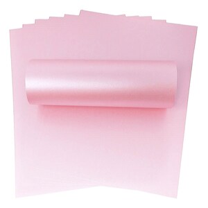 10 Seiten A4 Powder Pink Shimmer Pearlescent doppelseitiger Karton Qualität 300gsm / 110lb Cover