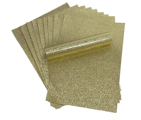 Gold Glitter Paper A4: Non Shed, Soft Touch, 10 Sheets