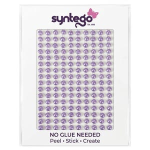 200 Lilac Purple Pearl Beads: 6mm Self Adhesive Embellishments image 1
