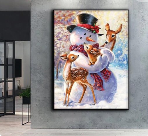 12 Kit Pittura Diamante Portachiavi Natale - Con Pupazzi Di Neve | Fai Da Te Con Diamanti E Accessori | Decorazioni Natalizie - Foto 7