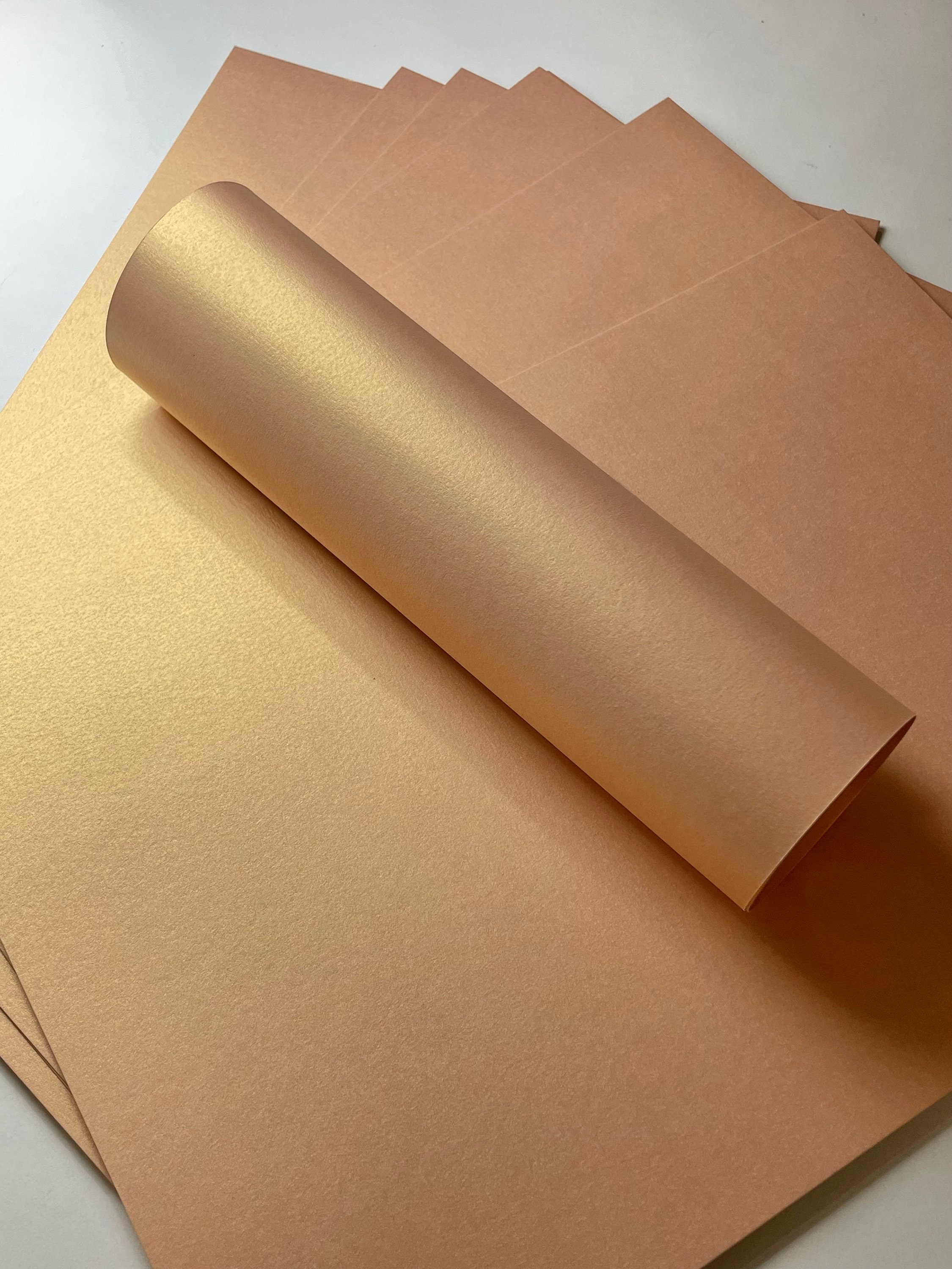 10 Sheets A4 Sandy Bronze Gold Shimmer Pearlescent Card Double Sided Quality 300gsm / 110lb Cover Card For Crafts Card Making